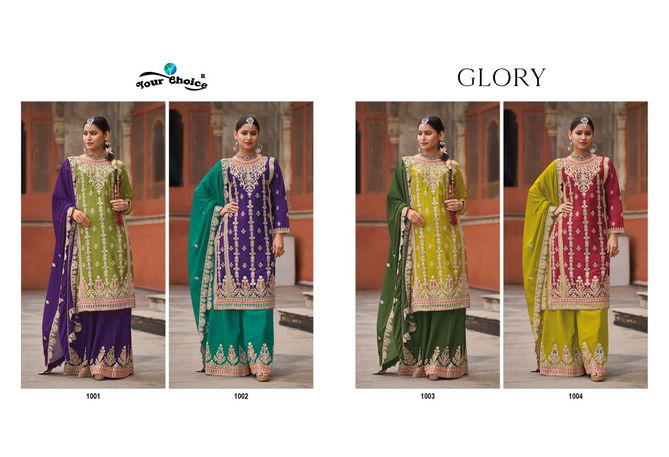 Glory By Your Choice Georgette Wedding Wear Readymade Suits Wholesale Price In Surat
